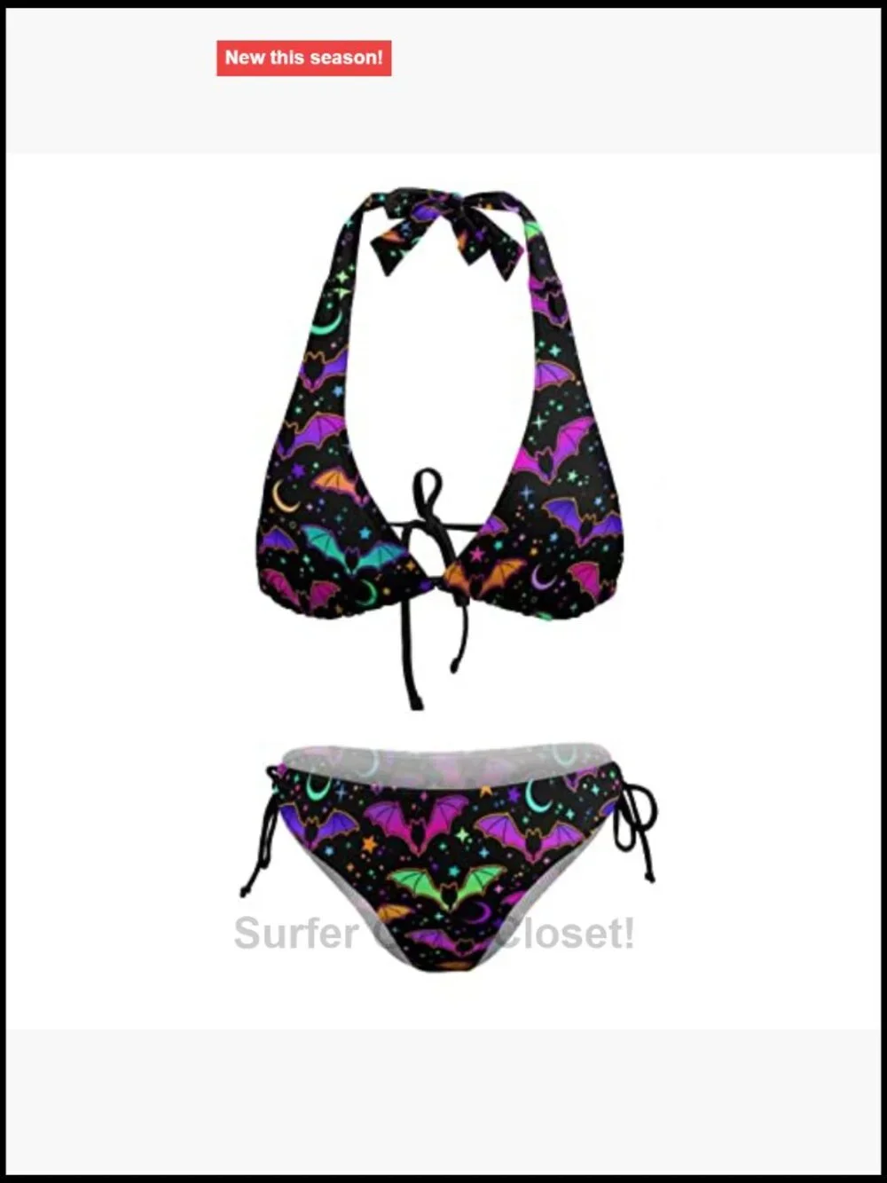 2 Piece Bikini Set Triangle Halter High Cut Swimwear